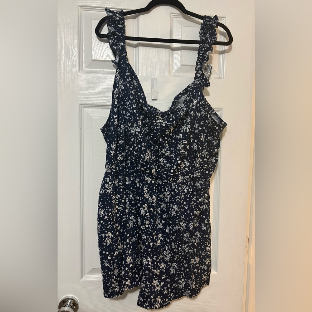 Floral Navy Women's Romper